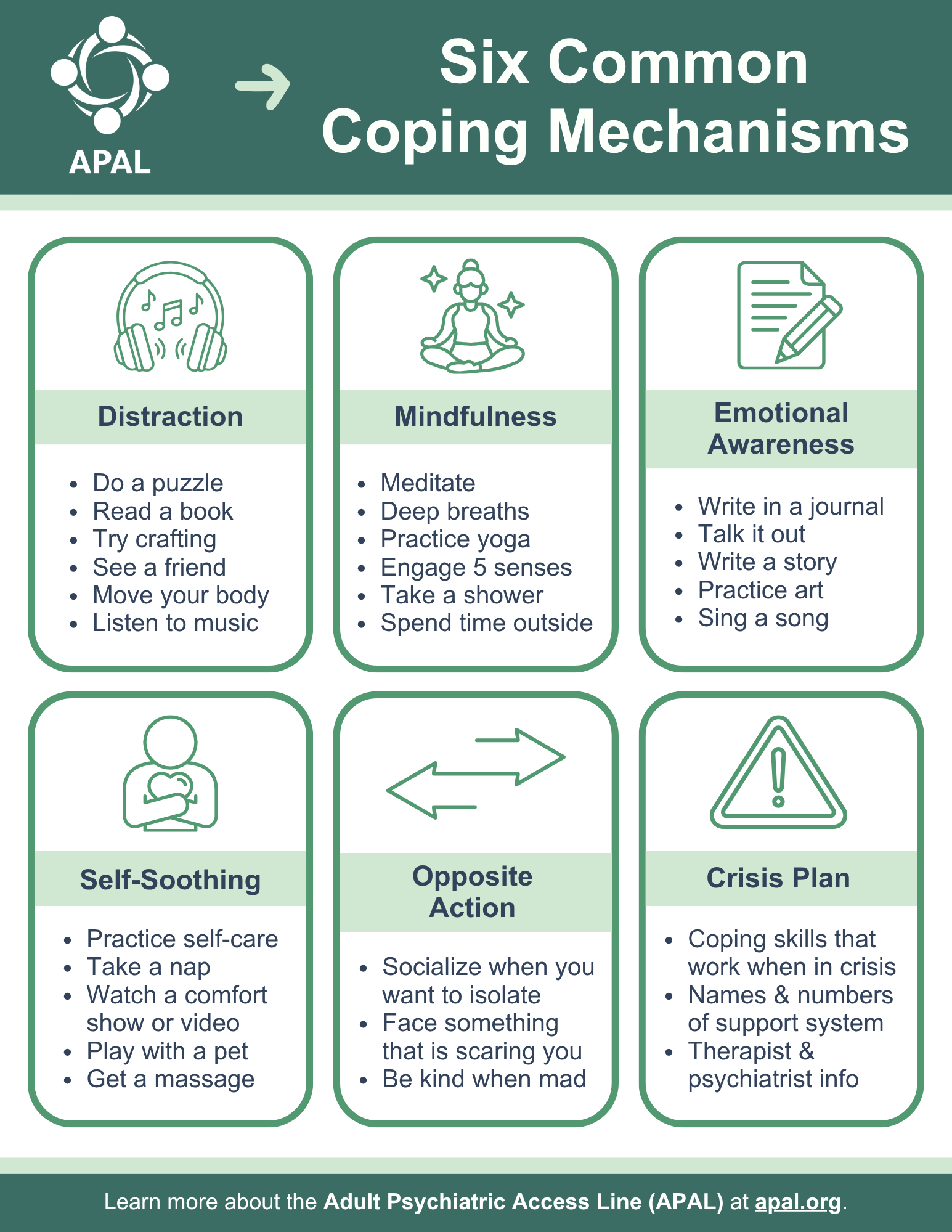 Six Common Coping Mechanisms for Chronic Stress